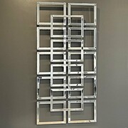 Srebrne lustro glamour prostokątne 80x160 cm M-0562 Bellacasa
