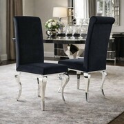 Krzesło glamour Premier Black - krzesło tapicerowane czarne kpl 4 szt Bellacasa