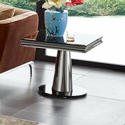 Stolik kawowy glamour Dorado - stal szlachetna blat kamienny nowoczesny Bellacasa