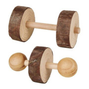 Trixie Drewniane hantle dla gryzoni 4,5x9cm 2szt. + prezent TRIXIE