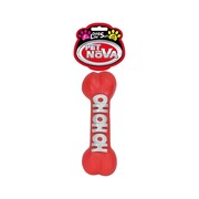 Pet Nova Gumowa kość piszcząca, Ho Ho Ho czerwona 23cm + prezent PET NOVA