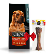 Farmina Cibau Adult Dog Sensitive Medium & Maxi Lamb 12kg + kość Koema + prezent FARMINA