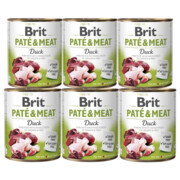 Brit Pate & Meat Duck Kaczka 6x800g + prezent BRIT