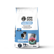 John Dog Good Form Szczeniak Kurczak z wołowiną 3kg + prezent JOHN DOG