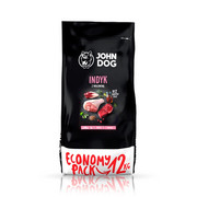 John Dog małe rasy Indyk z wołowiną 12kg + prezent JOHN DOG