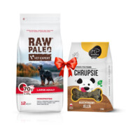 VetExpert Raw Paleo Adult Large Beef 12kg + Koema Chrupsie Marchewkowy jeleń 230g + prezent RAW PALEO