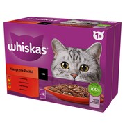 Whiskas Adult Klasyczne posiłki w sosie 85g x 12 (multipak x 1) + prezent WHISKAS