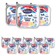 Butcher's Delicious Dinners z łososiem w sosie 100g x 12 + prezent BUTCHERS