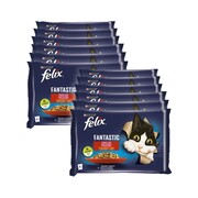Felix Fantastic Adult w galaretce królik i jagnięcina 85g x 48 (multipak x 12) + prezent FELIX