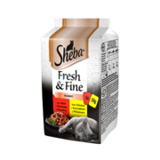 Sheba Fresh & Fine Mięsne dania w sosie 50g x 6 (multipak x 1) + prezent SHEBA