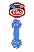 Pet Nova Hantel dentystyczny DentBone z dźwiękiem niebieski [rozmiar L] 16cm + prezent PET NOVA