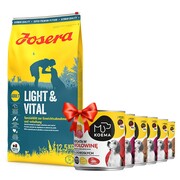 Josera Light & Vital Adult 12,5kg + Koema mix 3 smaków 800g x 6 + prezent JOSERA