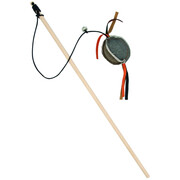 Barry King Drewniana wędka z piłką z mocnego materiału szara 40cm + prezent BARRY KING