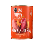 John Dog Pumpkin Junior indyk i gęś z dynią 400g x 12 + prezent JOHN DOG