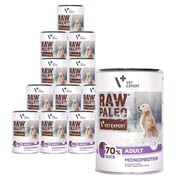 VetExpert Raw Paleo Adult Duck Monoprotein 400g x 12 - mokra karma z kaczką dla psów + prezent RAW PALEO