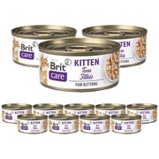 Brit Care Cat Kitten Fileciki z tuńczyka 12x70g + prezent BRIT