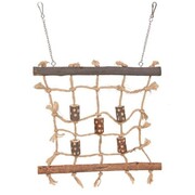 Trixie Podwieszana sizalowa kratka z drewienkami do wspinania dla gryzoni i małych ptaków 27×24 cm + prezent TRIXIE