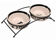 Trixie Miski ceramiczne na stojaku 2 x 0,6l + prezent TRIXIE