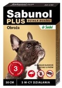 Sabunol Plus obroża przeciw pchłom i kleszczom dla psa 50cm + prezent DERMA-PHARM