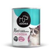 Koema Mus dla kota łosoś 12x400g + prezent KOEMA