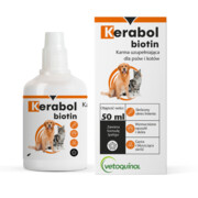 Vetoquinol Kerabol Biotin - krople na poprawę sierści 50ml + prezent VETOQUINOL