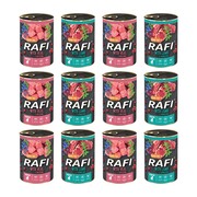 Dolina Noteci Rafi Junior mix smaków 400g x 12 + prezent RAFI