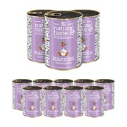 Natural Taste dla kota Kaczka Dziwaczka 400g x 12 + prezent NATURAL TASTE