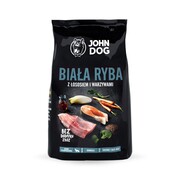 John Dog Premium średnie i duże rasy Biała ryba z łososiem 3kg + prezent JOHN DOG