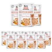 Brit Care Cat Pouch Fileciki w sosie z kurczakiem 12x85g + prezent BRIT