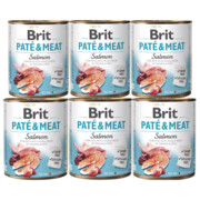 Brit Pate & Meat Salmon Łosoś 6x800g + prezent BRIT