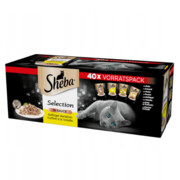 Sheba Selection in Sauce drobiowe smaki 85g x 40 (multipak x 1) + prezent SHEBA