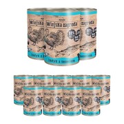 Wiejska Zagroda dla kota Indyk z łososiem 400g x 12 + prezent WIEJSKA ZAGRODA