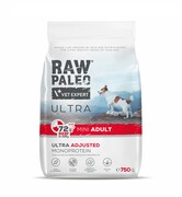 VetExpert Raw Paleo Ultra Beef Mini Adult 750g - sucha karma z wołowiną dla psów małych ras + prezent RAW PALEO