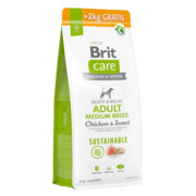 Brit Care Sustainable Adult Medium Chicken & Insect 12kg + 2kg GRATIS + prezent BRIT
