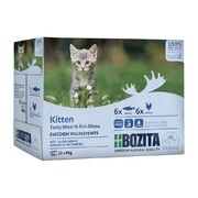 Bozita Kitten Multibox mięso i ryby w sosie 85g x 12 (multipak) + prezent BOZITA