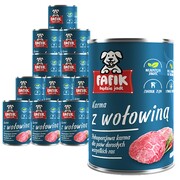 Fafik z wołowiną 12x400g + prezent FAFIK