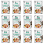 Brit Care Cat Sterilized Fileciki w sosie Indyk z rokitnikiem i nasturcją 85g x 12 + prezent BRIT