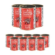 Natural Taste dla psa Wściekły Byk 400g x 12 + prezent NATURAL TASTE