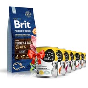 Brit Premium By Nature Light 15kg + Koema mix 6 smaków 400g x 6 + prezent BRIT