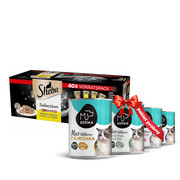 Sheba Selection in Sauce drobiowe smaki 85g x 40 + Koema mus dla kota Pakiet próbny 400g x 4 + prezent SHEBA