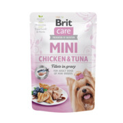 Brit Care Mini Pouch kurczak z tuńczykiem w sosie 12x85g + prezent BRIT
