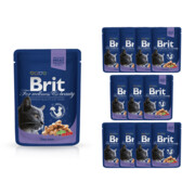 Brit Premium Cat dorsz 12x100g + prezent BRIT