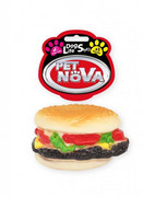 Pet Nova Zabawka gumowa Burger z dźwiękiem 9cm + prezent PET NOVA
