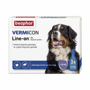 Beaphar Vermicon Line On krople na pchły i kleszcze dla dużego psa 3 x 4,5ml + prezent Beaphar