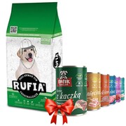 Rufia Junior All Breed 20kg + Fafik karma mokra mix smaków 6x400g + prezent RUFIA