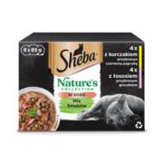Sheba Nature's Collection Mix smaków w sosie 85g x 8 + prezent SHEBA