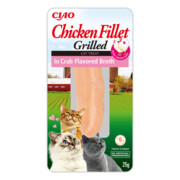 Inaba Cat Filet z kurczaka w bulionie z krabów 25g + prezent INABA