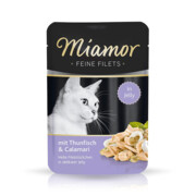 Miamor Feine Filets saszetki tuńczyk i kalmary 100g + prezent MIAMOR