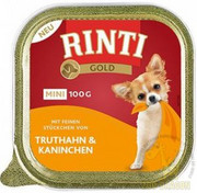 Rinti Gold Mini indyk z królikiem 100g x 12 + prezent RINTI