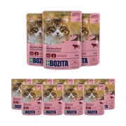 Bozita Feline w sosie z wołowiną 85g x 12 + prezent BOZITA